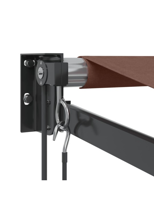 Automatická zatahovací markýza hnědá 350 x 250 cm