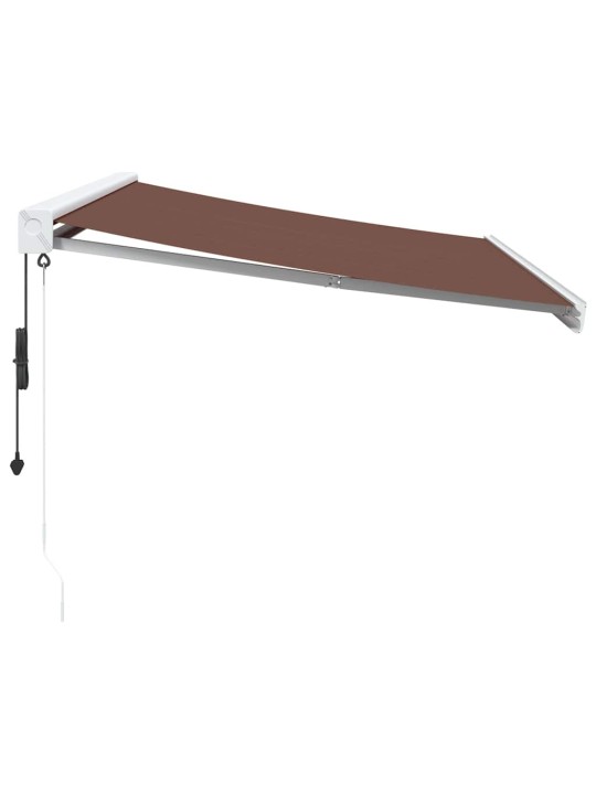 Automatická zatahovací markýza hnědá 300 x 250 cm