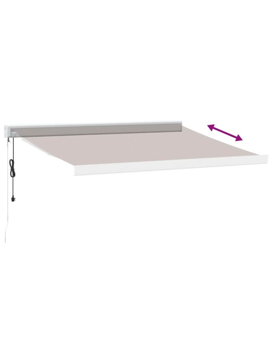 Automatická zatahovací markýza hnědá 300 x 250 cm