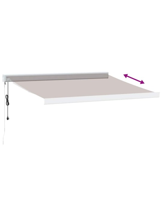 Automatická zatahovací markýza hnědá 350 x 250 cm