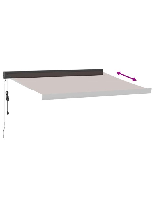 Automatická zatahovací markýza hnědá 300 x 250 cm