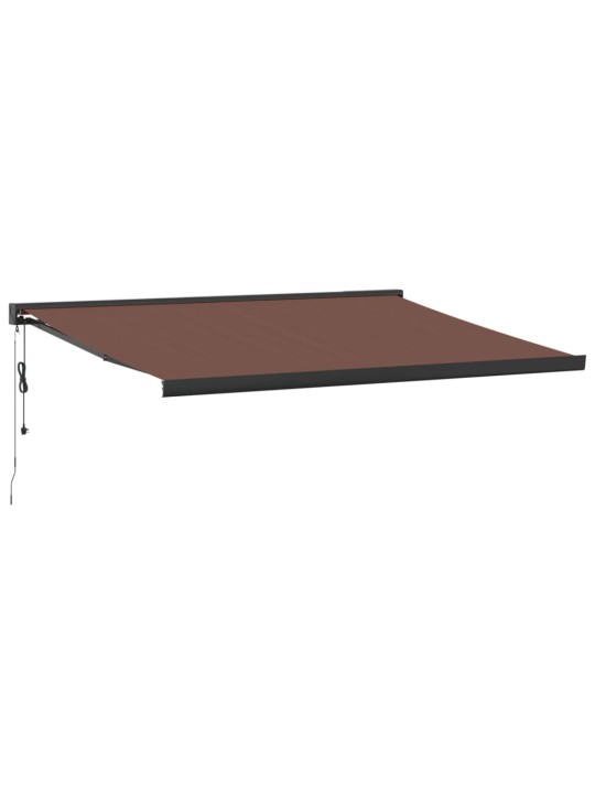 Automatická zatahovací markýza hnědá 450 x 300 cm
