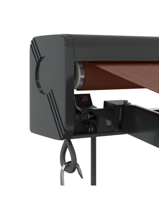 Automatická zatahovací markýza hnědá 450 x 300 cm