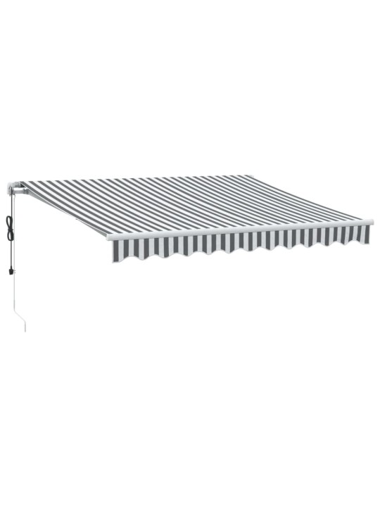 Automatická zatahovací markýza antracitová a bílá 300 x 250 cm