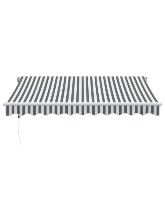 Automatická zatahovací markýza antracitová a bílá 300 x 250 cm
