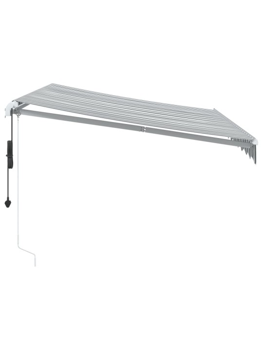 Automatická zatahovací markýza antracitová a bílá 300 x 250 cm