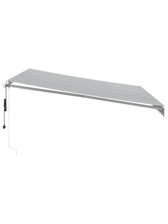 Automatická zatahovací markýza s LED antracit a bílá 400x300 cm
