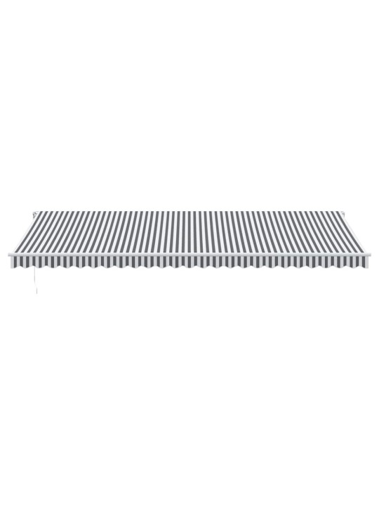 Ručně zatahovací markýza s led antracitová a bílá 600 x 300 cm