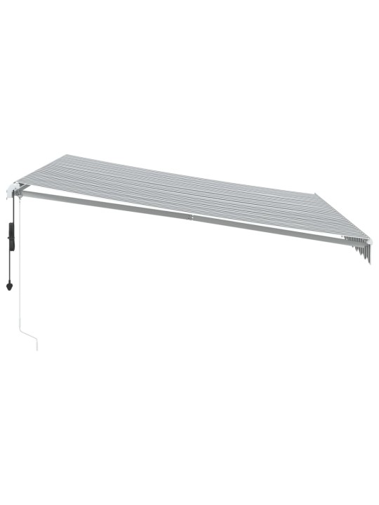 Automatická zatahovací markýza antracitová a bílá 400 x 350 cm