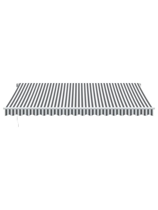 Automatická zatahovací markýza s LED antracit a bílá 450x350 cm