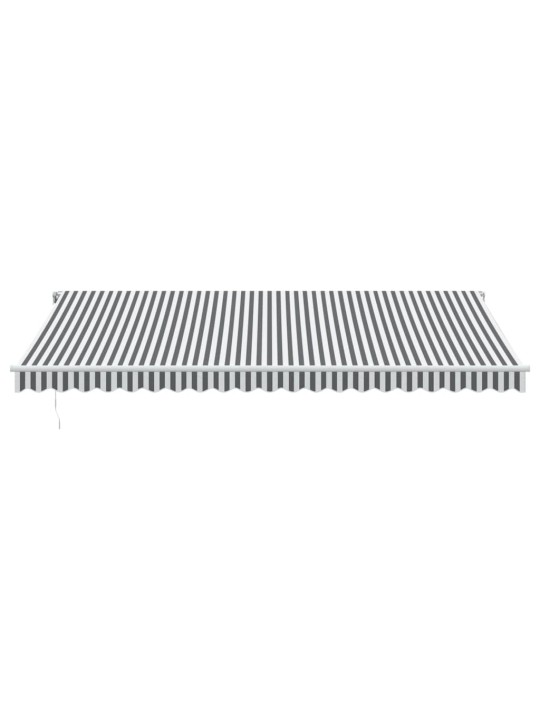 Automatická zatahovací markýza antracitová a bílá 500 x 350 cm