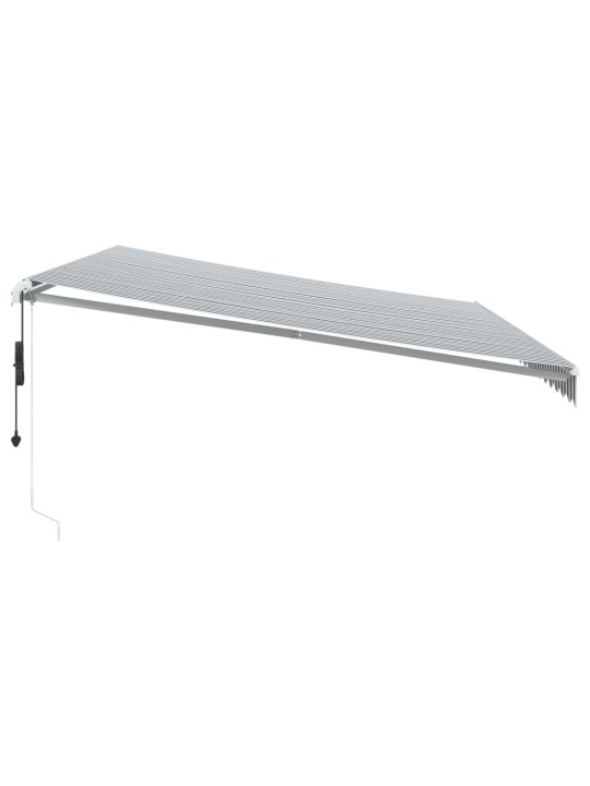 Automatická zatahovací markýza antracitová a bílá 500 x 350 cm