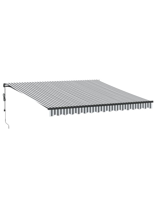 Automatická zatahovací markýza antracitová a bílá 400 x 350 cm