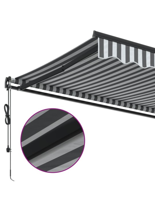 Automatická zatahovací markýza antracitová a bílá 400 x 350 cm