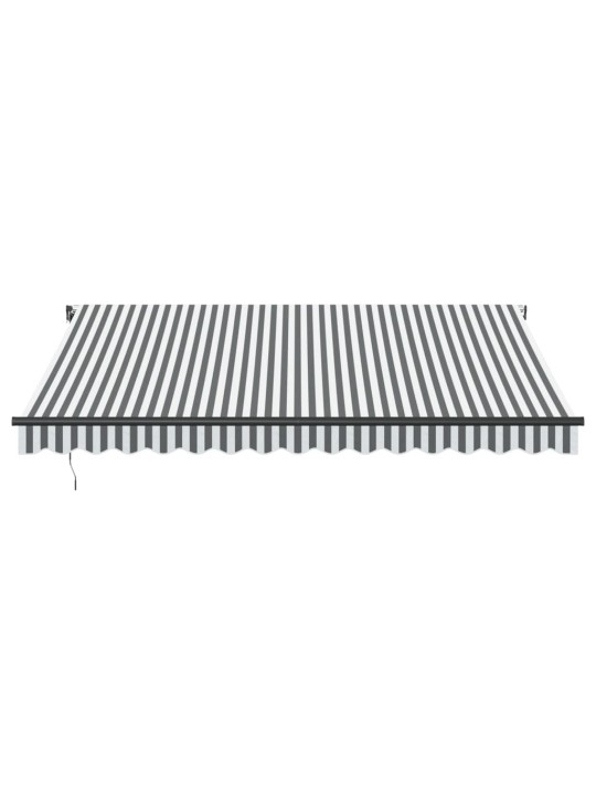Automatická zatahovací markýza s led antracit a bílá 400x350 cm
