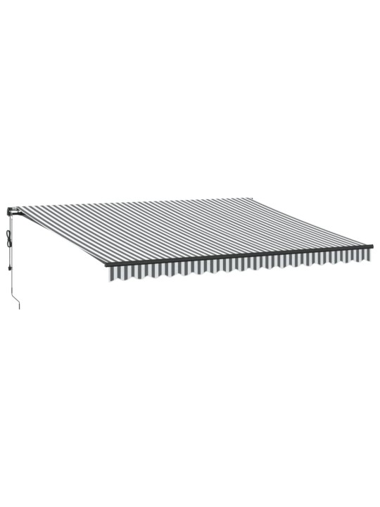 Automatická zatahovací markýza antracitová a bílá 450 x 350 cm