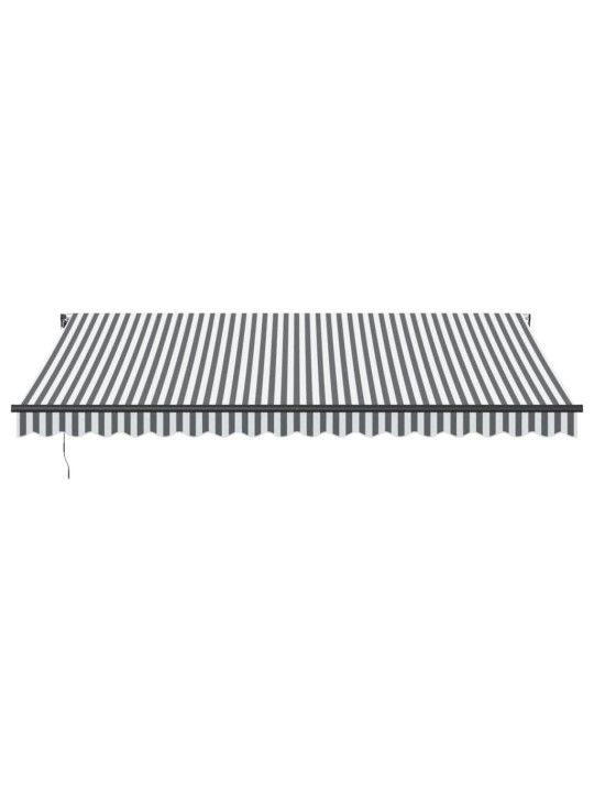 Automatická zatahovací markýza antracitová a bílá 450 x 350 cm