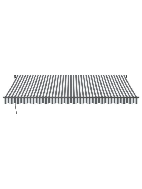 Automatická zatahovací markýza s led antracit a bílá 450x350 cm