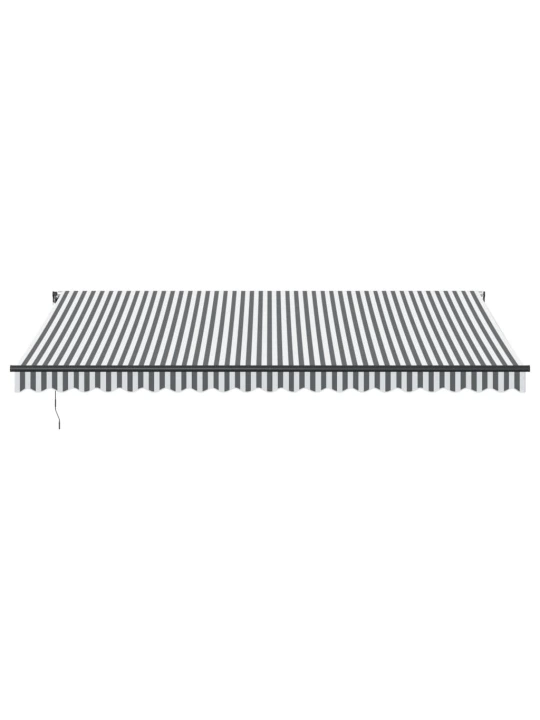 Automatická zatahovací markýza s led antracit a bílá 500x350 cm