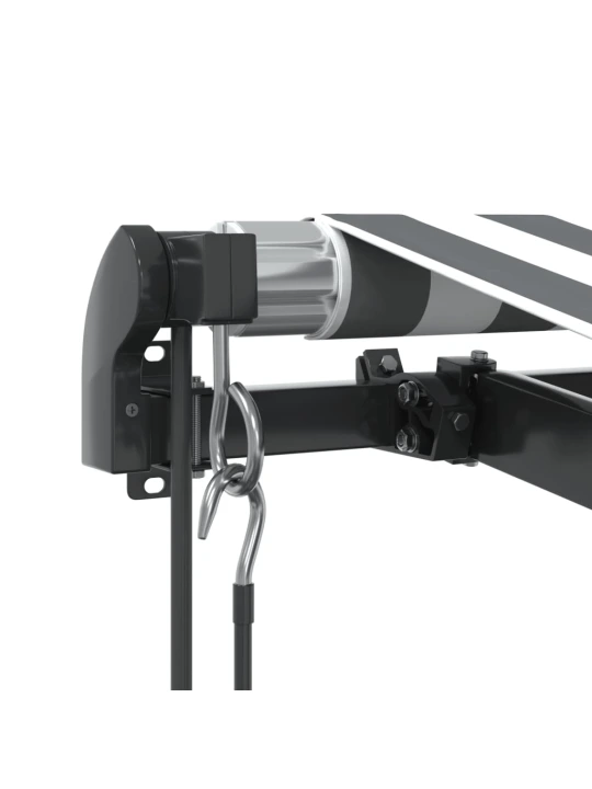 Automatická zatahovací markýza s led antracit a bílá 500x350 cm