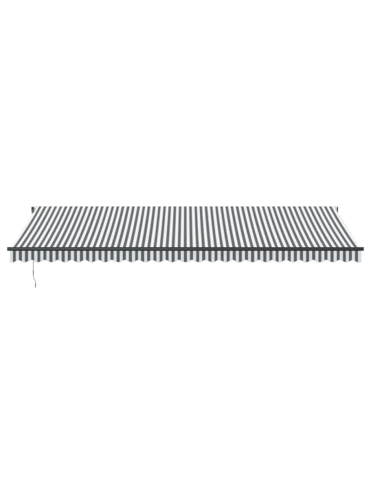 Automatická zatahovací markýza antracitová a bílá 600 x 350 cm
