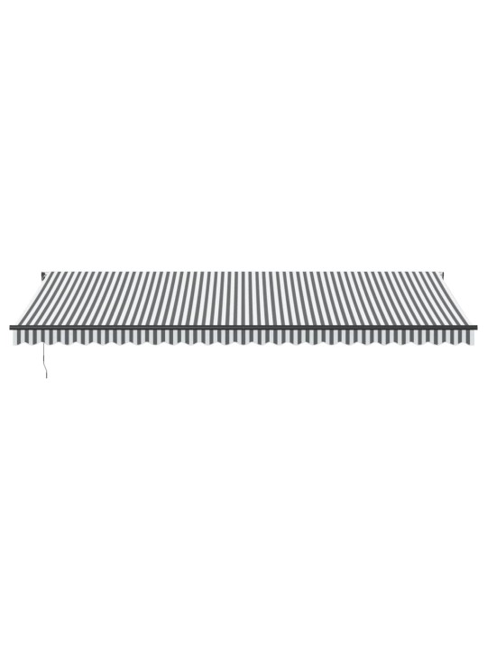 Automatická zatahovací markýza s LED antracit a bílá 600x350 cm