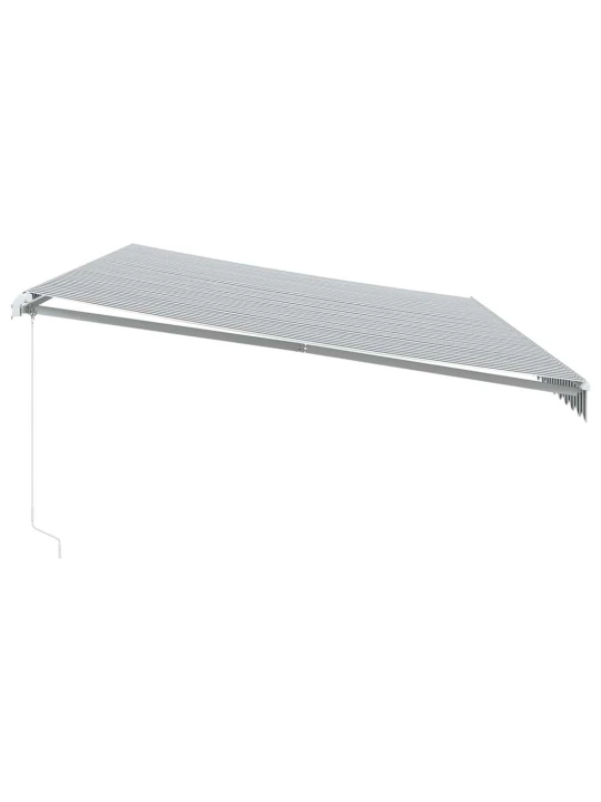 Ručně zatahovací markýza antracitová a bílá 600 x 300 cm