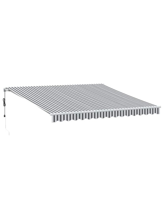 Automatická zatahovací markýza antracitová a bílá 400 x 300 cm