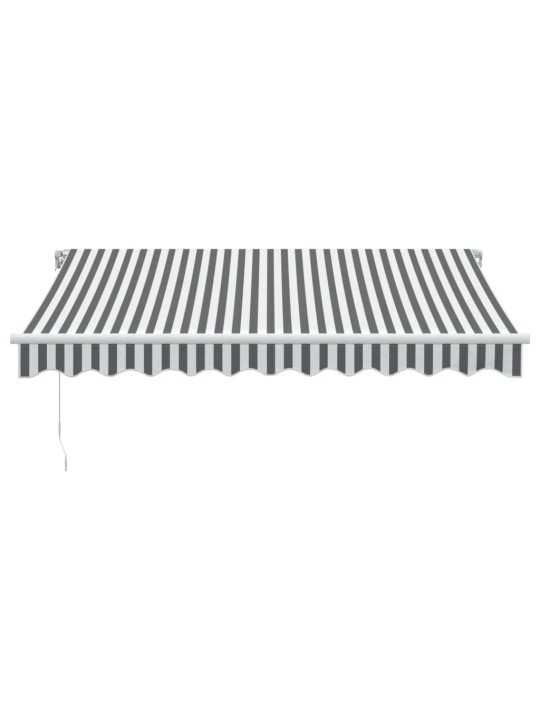 Ručně zatahovací markýza antracitová a bílá 300 x 250 cm