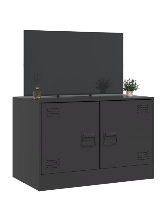 TV skříňka černá 67 x 39 x 44 cm ocel