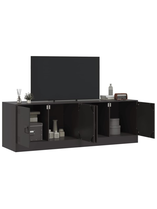 TV skříňky 2 ks černé 67 x 39 x 44 cm ocel