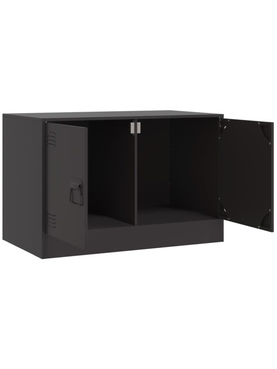 TV skříňky 2 ks černé 67 x 39 x 44 cm ocel