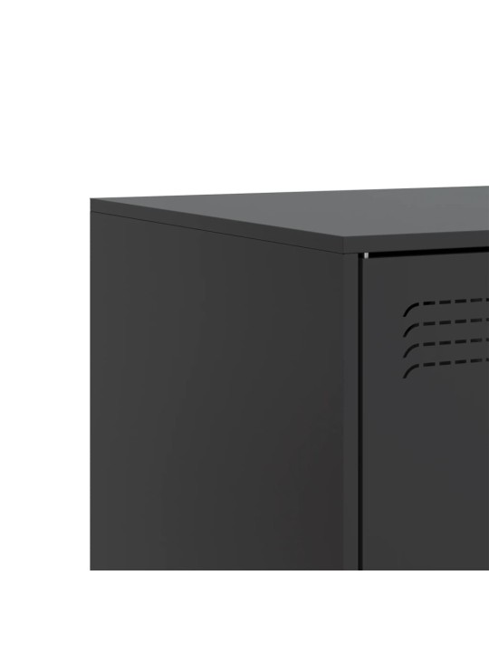 TV skříňky 2 ks černé 67 x 39 x 44 cm ocel