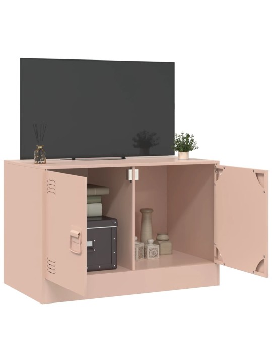 TV skříňka růžová 67 x 39 x 44 cm ocel