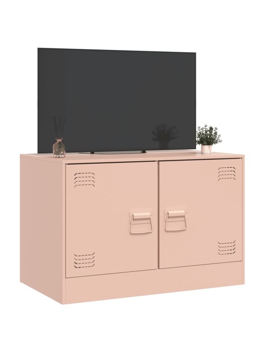 TV skříňka růžová 67 x 39 x 44 cm ocel