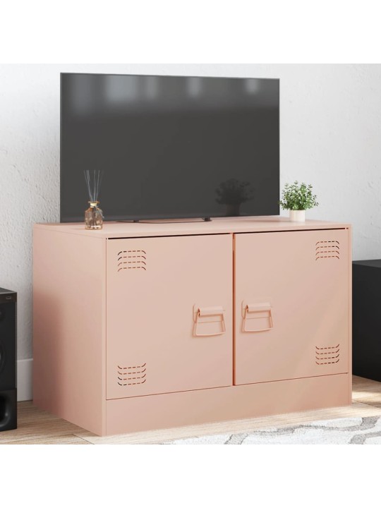 TV skříňka růžová 67 x 39 x 44 cm ocel