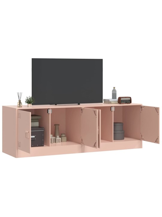 TV skříňky 2 ks růžové 67 x 39 x 44 cm ocel