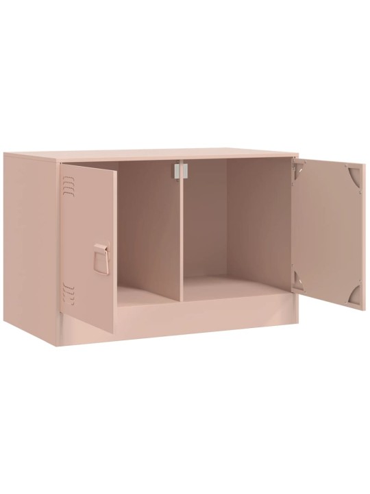 TV skříňky 2 ks růžové 67 x 39 x 44 cm ocel