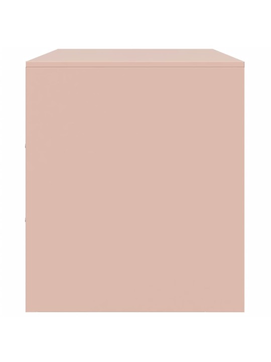 TV skříňky 2 ks růžové 67 x 39 x 44 cm ocel
