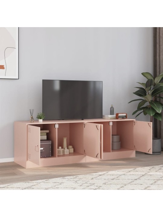 TV skříňky 2 ks růžové 67 x 39 x 44 cm ocel