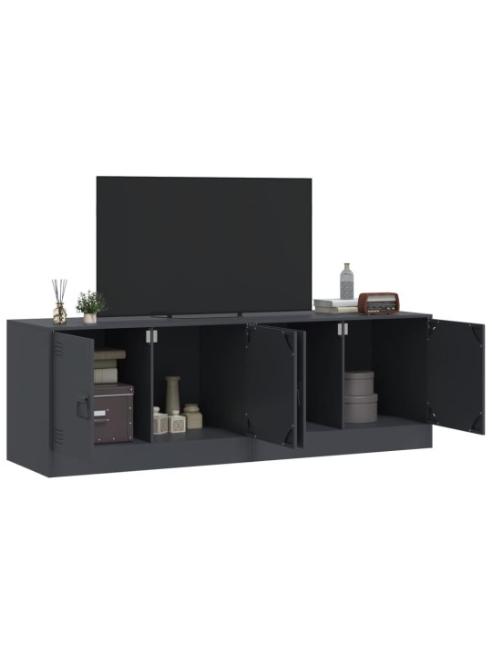 TV skříňky 2 ks antracitové 67 x 39 x 44 cm ocel