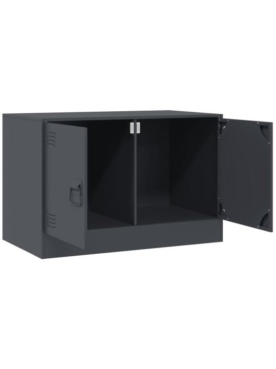 TV skříňky 2 ks antracitové 67 x 39 x 44 cm ocel