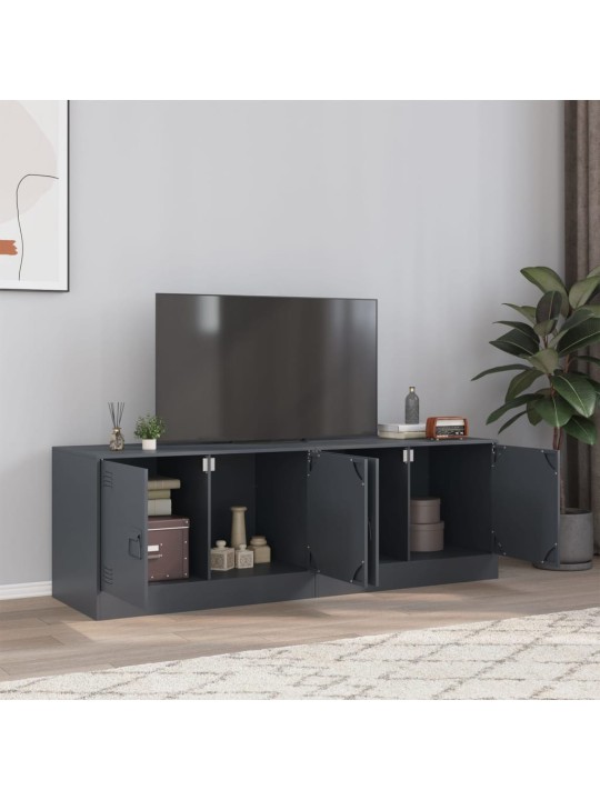 TV skříňky 2 ks antracitové 67 x 39 x 44 cm ocel