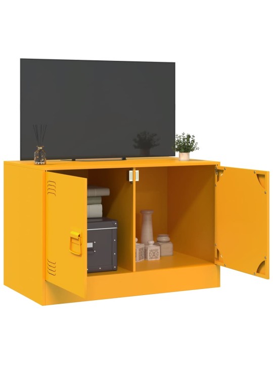 TV skříňka hořčicově žlutá 67 x 39 x 44 cm ocel