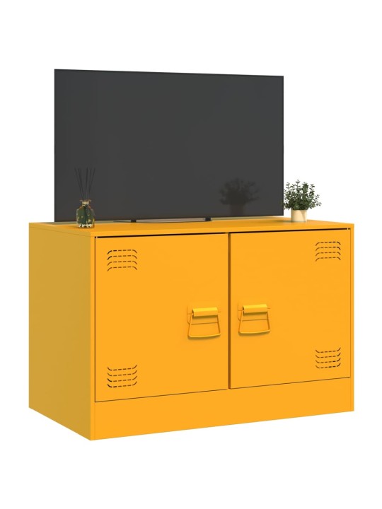 TV skříňka hořčicově žlutá 67 x 39 x 44 cm ocel