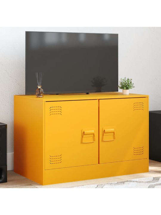 TV skříňka hořčicově žlutá 67 x 39 x 44 cm ocel