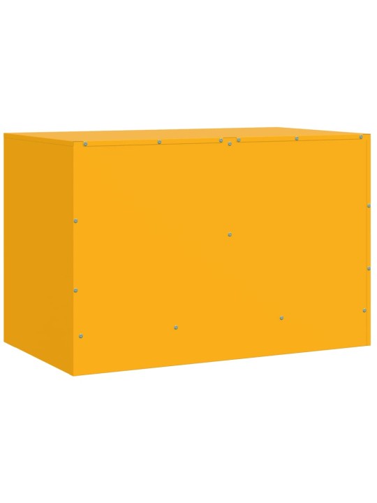 TV skříňky 2 ks hořčicově žluté 67 x 39 x 44 cm ocel