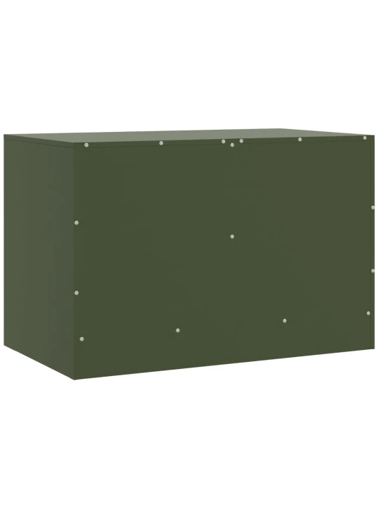 TV skříňky 2 ks olivově zelené 67 x 39 x 44 cm ocel