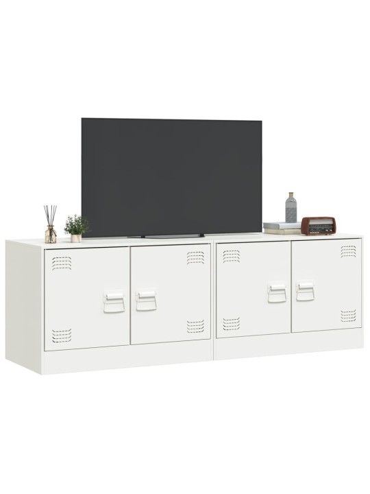 TV skříňky 2 ks bílé 67 x 39 x 44 cm ocel