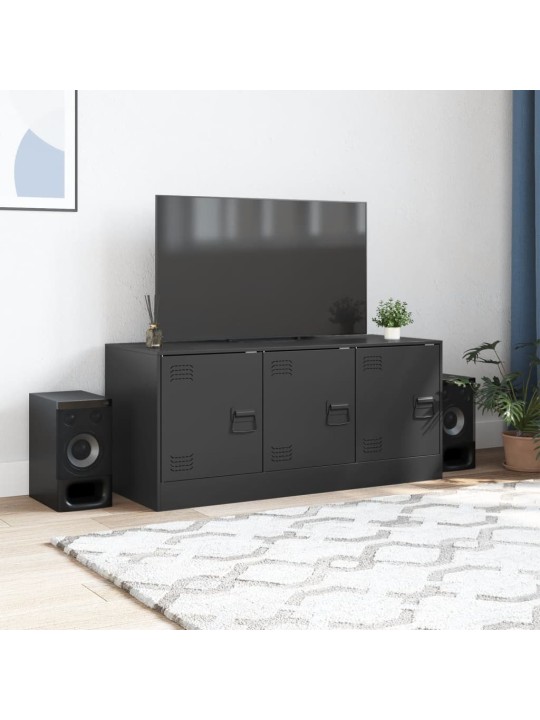 TV skříňka černá 99 x 39 x 44 cm ocel